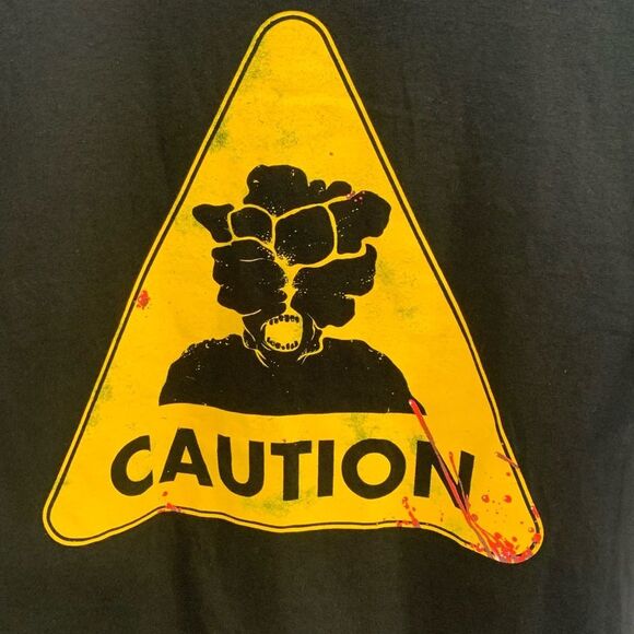 Gildan The Last Of Us Clicker Infection Caution Mashup Graphic - Picture 4 of 6